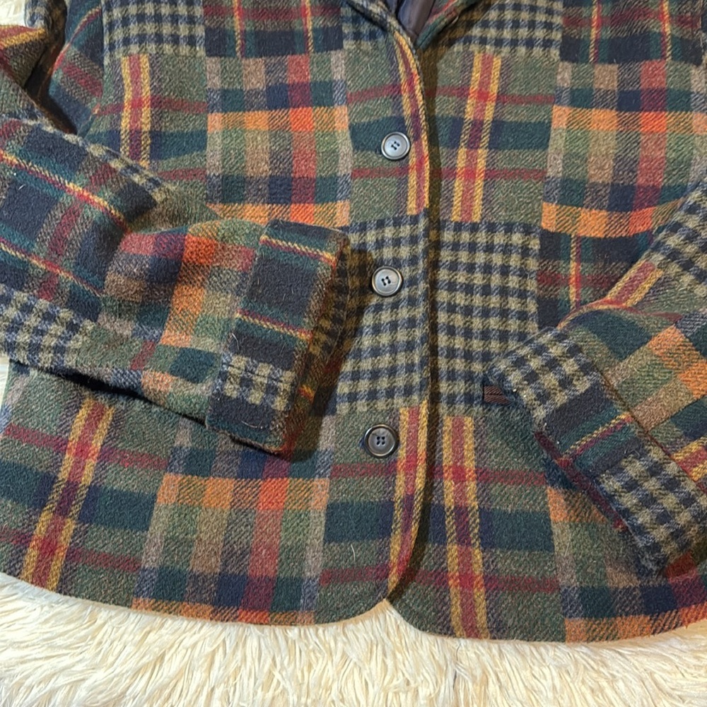 Natural by Anne Gee Vintage plaid blazer/jacket Size Large - Picture 3 of 11